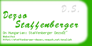 dezso staffenberger business card